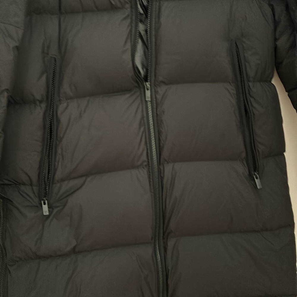 Uniqlo +J Jil Sander Long Down Volume Jacket Coat Puffer Black Size Xs, Euc View 4